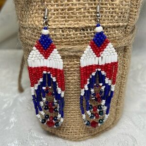 EW - Boho Chic Brick Stitch Beaded Earrings
